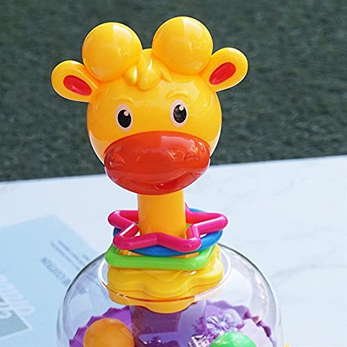 ZFQZKK Jirafa Prensa Rotating Toy Bright Starts Spin and Rieto Giggle Giraffe Color Reconocimiento Educativo Toy Tumbler Doll Baby Toy Toy Lindo Toy Recién nacido Regalo de cumpleaños mesa de activida