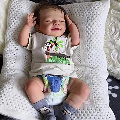 ZHANGYY Muñecas Reborn 47cm Muñeca Recién Nacida e Bebé Silicona Cuerpo Completo Realista e Recién Nacido Bebés Renacidos Muñeca para Dormir para Niños Pequeños Regalos