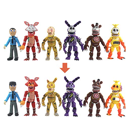 Zhongkaihua 1/6/8pcs/Set Figuras FNAF 6.5inch Five Nights At Freddy'S Toys Adornos FNAF - Multi - Estilos - Colores