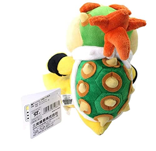 zhouhua71 Juego Super Mario Bowser Koopa Bowser JR Peluches de Peluche Dragón de Fuego Muñeco de Peluche Hermanos Bowser Jr Juguetes de Peluche Realistas de Dibujos Animados Muñecos de peluche18cm