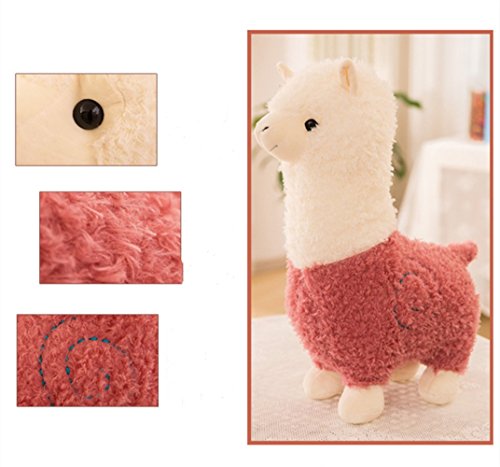 Zinsale Linda Alpaca Juguete suave Muñeca de oveja Almohada de peluche de felpa Peluches (Rosa, 28cm)