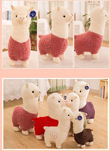 Zinsale Linda Alpaca Juguete suave Muñeca de oveja Almohada de peluche de felpa Peluches (Rosa, 28cm)