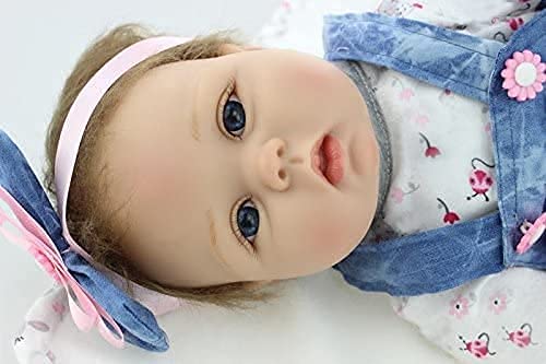 ZIYIUI 18 Pulgadas Realista bebe Reborn Muñeca 45 cm Reborn Niña Vinilo Suave Silicona Niña Reborn Muñecos bebé Regalo de cumpleaños