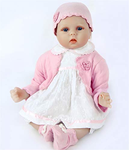 ZIYIUI 22" 55 cm Muñeca Reborn Muñecos bebé Niña Renacida Baby Dolls Suave Vinilo Silicona Juguetes Regalo de Cumpleaños