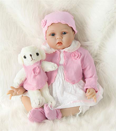 ZIYIUI 22" 55 cm Muñeca Reborn Muñecos bebé Niña Renacida Baby Dolls Suave Vinilo Silicona Juguetes Regalo de Cumpleaños