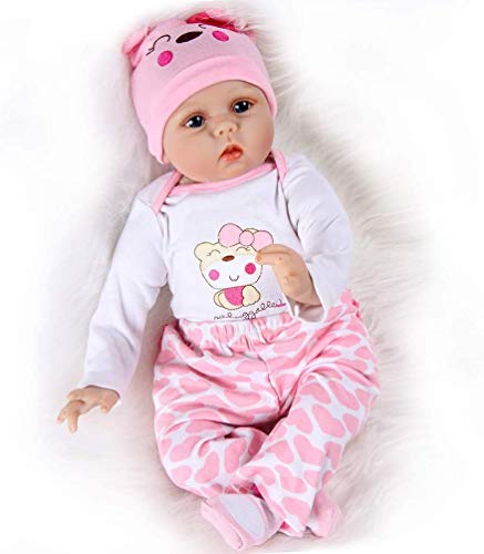 ZIYIUI 22pulgadas 55cm Reborn Silicona Blanda niñas Verdadero Baby Recien Nacidos Originales Toddler Dolls Nino Mayores de 3 años Juguete Bebe