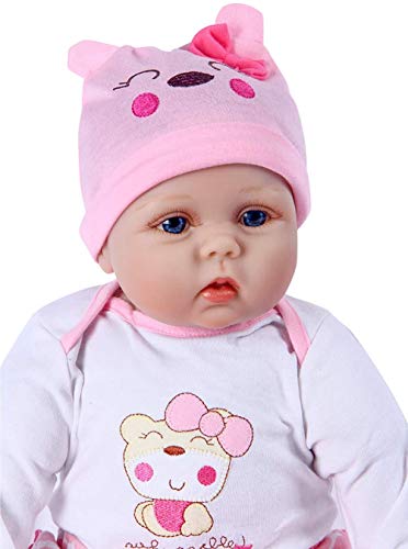 ZIYIUI 22pulgadas 55cm Reborn Silicona Blanda niñas Verdadero Baby Recien Nacidos Originales Toddler Dolls Nino Mayores de 3 años Juguete Bebe