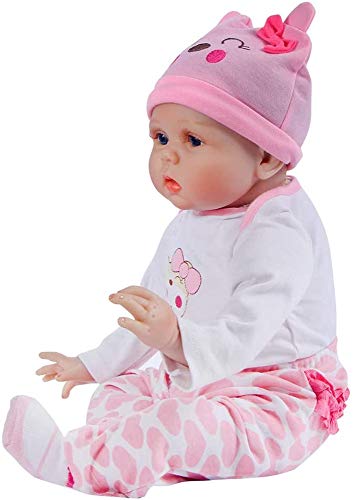 ZIYIUI 22pulgadas 55cm Reborn Silicona Blanda niñas Verdadero Baby Recien Nacidos Originales Toddler Dolls Nino Mayores de 3 años Juguete Bebe