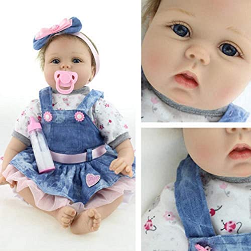 ZIYIUI Bebes Reborn 22 Pulgadas 55cm Realista Muñecas Reborn Niña Suave de Silicona Vinilo Recién Nacido Bebé Hecho a Mano Juguetes de muñeca