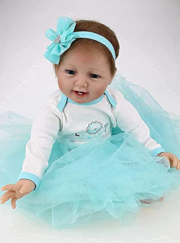 ZIYIUI Lifelike Reborn Bebé Niñas 22 Pulgadas 55cm Vinilo de Silicona Realista Hecho a Mano Reborn Muñecas para Niñas Juguetes Reborn Baby Dolls