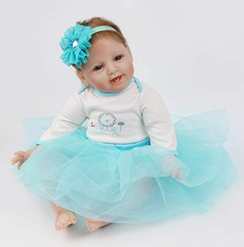 ZIYIUI Lifelike Reborn Bebé Niñas 22 Pulgadas 55cm Vinilo de Silicona Realista Hecho a Mano Reborn Muñecas para Niñas Juguetes Reborn Baby Dolls