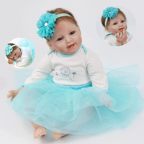 ZIYIUI Lifelike Reborn Bebé Niñas 22 Pulgadas 55cm Vinilo de Silicona Realista Hecho a Mano Reborn Muñecas para Niñas Juguetes Reborn Baby Dolls