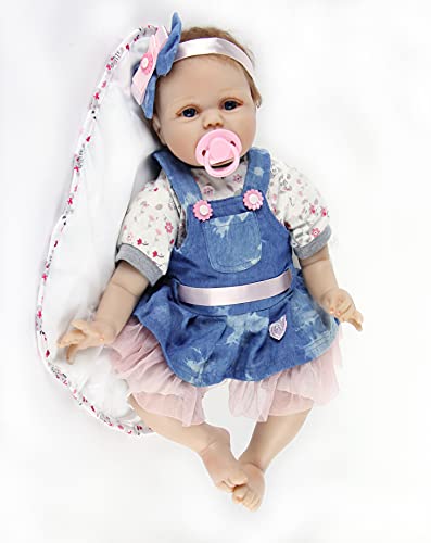 ZIYIUI Muñecas Reborn Bebé Niña 22 Pulgadas 55cm Silicone Morbido Vinile Bebes Reborn Baratos Bebé Reborn Barato Juguetes Bebes Reborn Regali di Natale Reborn Dolls