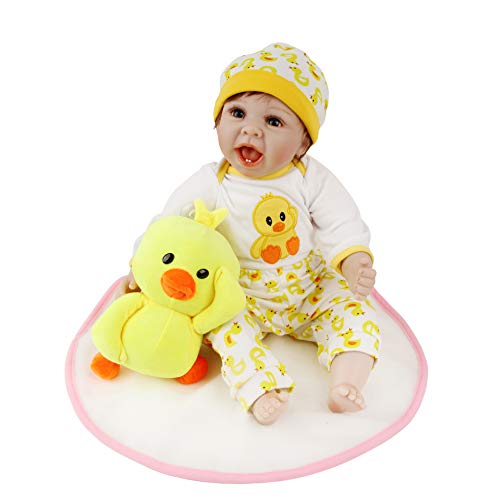 ZIYIUI Realista 22 Pulgadas 55 Cm Muñecas Reborn Suave Silicona Vinyl Bebé Reborn Niña Reborn Toddlers Niña Niño Regalo Juguetes Reborn Dolls