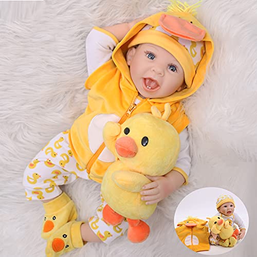 ZIYIUI Realista 22 Pulgadas 55 Cm Muñecas Reborn Suave Silicona Vinyl Bebé Reborn Niña Reborn Toddlers Niña Niño Regalo Juguetes Reborn Dolls