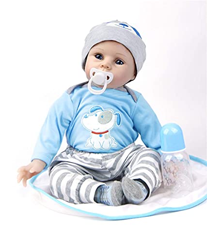 ZIYIUI Realista 55 cm Bebe Reborn Niño Muñeca Reborn Babys Dolls Silicona Hecha a Mano Recién Nacido 22 Pulgadas Niños Juguete Regalo