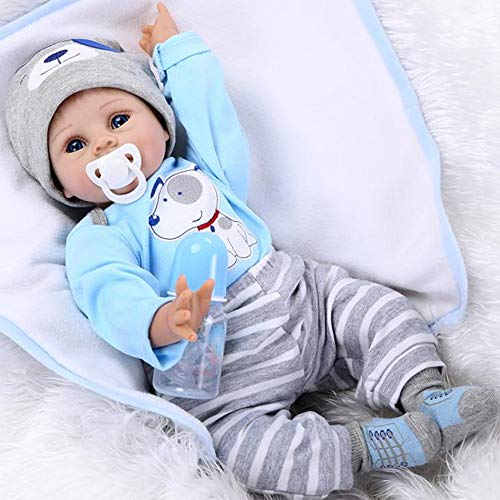 ZIYIUI Realista 55 cm Bebe Reborn Niño Muñeca Reborn Babys Dolls Silicona Hecha a Mano Recién Nacido 22 Pulgadas Niños Juguete Regalo