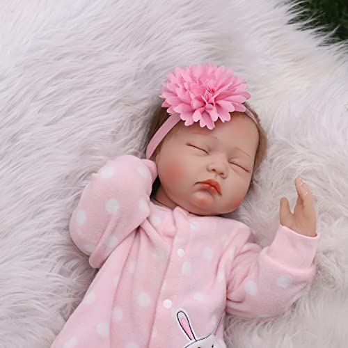 ZIYIUI Realista Muñecas Reborn 22 Pulgadas 55 Cm Bebe Reborn Niña Suave Vinilo de Silicona Recién Nacido Niño Niña Regalo Juguete Reborn Dolls