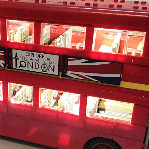 ZJLA Juego de luces para Lego Creator London Bus 10258, enchufe USB adecuado para Lego 10258