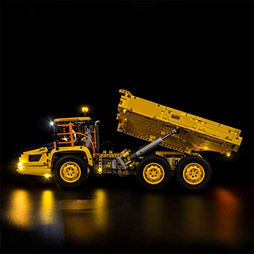 ZJLA Kit de iluminación LED con mando a distancia para Lego Technic 6x6 Volvo Articulated Hauler Truck, kit de actualización compatible con Lego 42114 (no incluye el juego de Lego) (base)