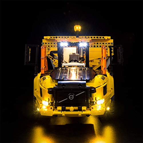 ZJLA Kit de iluminación LED con mando a distancia para Lego Technic 6x6 Volvo Articulated Hauler Truck, kit de actualización compatible con Lego 42114 (no incluye el juego de Lego) (base)