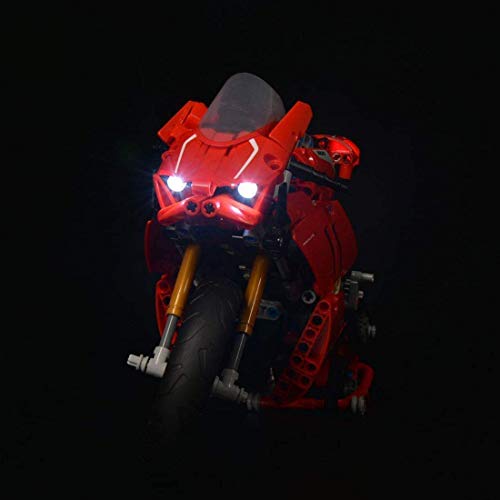 ZJLA Kit de luz LED de actualización para Lego 42107 Technic Ducati Panigale V4 R Moto Modelo Bloques de construcción (no incluye modelo Lego)