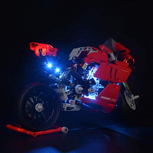 ZJLA Kit de luz LED de actualización para Lego 42107 Technic Ducati Panigale V4 R Moto Modelo Bloques de construcción (no incluye modelo Lego)