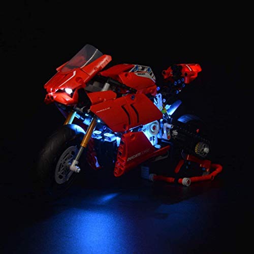 ZJLA Kit de luz LED de actualización para Lego 42107 Technic Ducati Panigale V4 R Moto Modelo Bloques de construcción (no incluye modelo Lego)