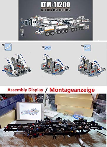 ZJLA Technical Liebherr LTM 11200 Crane, 1:20 Grandes bloques de construcción RC Mobile Crane, Juego de construcción, 7986 bloques y 8 motores MOC Juego de construcción compatible con Lego Technic