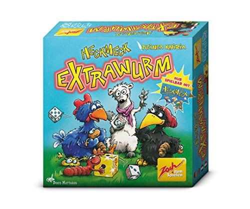 Zoch- Heckmeck en la sartén Gusano Extra, Dados turbulentos Incluye ampliación en el Juego de Paquetes, a Partir de 8 años, Color carbón (Noris Spiele Georg Reulein GmbH & Co. KG 601101494)