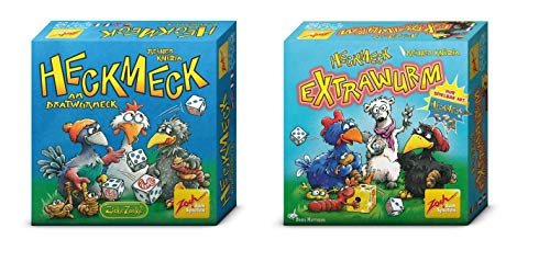 Zoch- Heckmeck en la sartén Gusano Extra, Dados turbulentos Incluye ampliación en el Juego de Paquetes, a Partir de 8 años, Color carbón (Noris Spiele Georg Reulein GmbH & Co. KG 601101494)