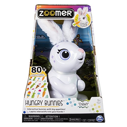 Zoomer 6046698 Hungry Bunnies - Animal Interactivo, Color Blanco