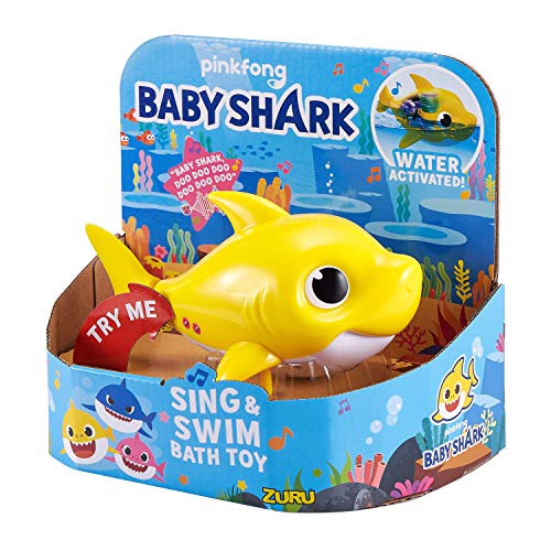 ZURU Robo Alive Junior Shark Baby Juegos de baño, Color Amarillo (ZURU Inc 25282)