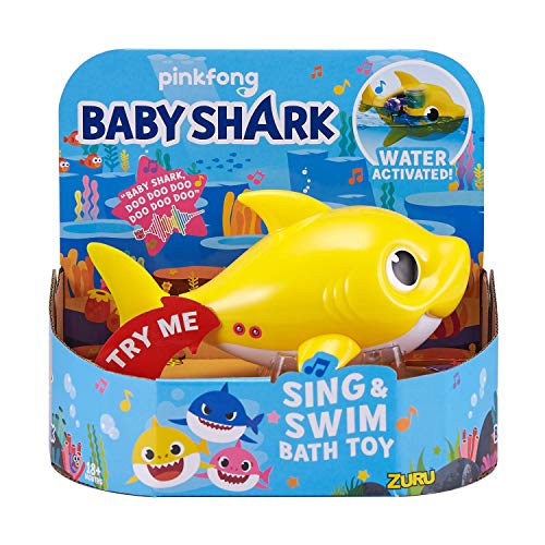 ZURU Robo Alive Junior Shark Baby Juegos de baño, Color Amarillo (ZURU Inc 25282)