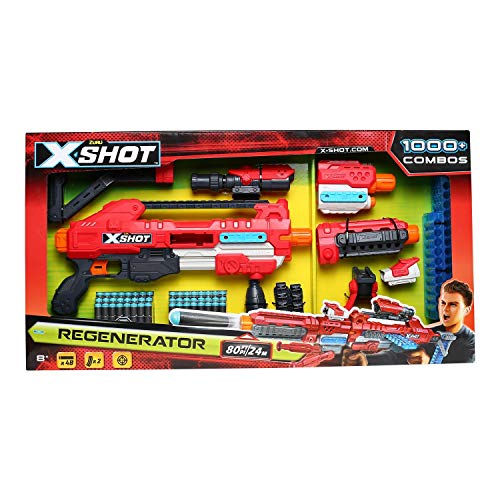 Zuru X-Shot- ZURU Regenerator X-Shot Excel Regenerador Espuma dardo Blaster Más de 1000 Combinaciones únicas, Color Rosso, Talla (36351)