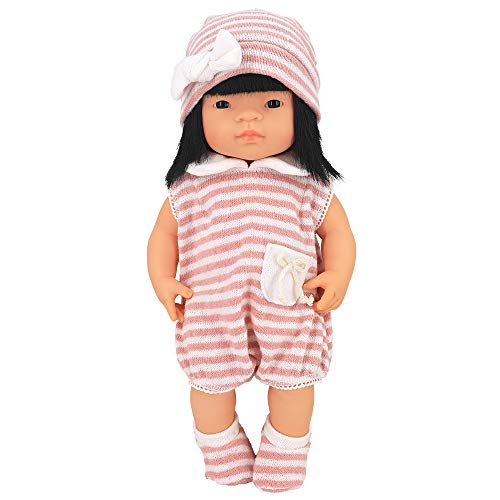 ZWOOS Ropa de Muñecas para New Born Baby Doll, Lindo Atuendo con Sombrero y Calcetines para 18 " Muñecas (40-45 cm)