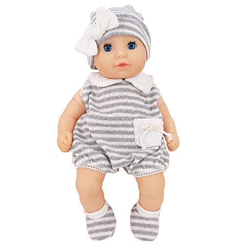 ZWOOS Ropa de Muñecas para New Born Baby Doll, Lindo Atuendo con Sombrero y Calcetines para Muñecas 35-43 cm