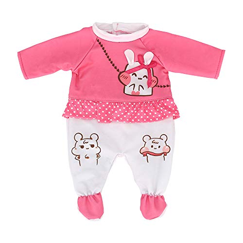 ZWOOS Ropa de Muñecas para New Born Baby Doll, Lindo Atuendo de Algodón para Muñecas 35-43 cm