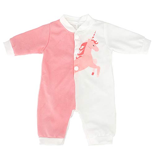 ZWOOS Ropa para Muñecos bebé, Mameluco Unicornio para Muñecas 35-43 cm