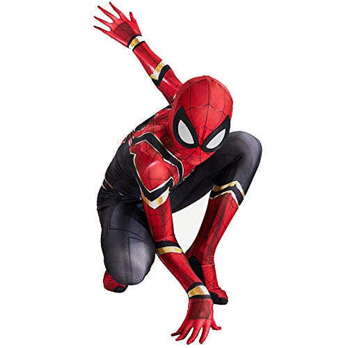 ZXDFG Disfraces Spiderman Niño,Superhéroe Disfraz Spiderman Niño Homecoming Halloween Navidad Traje Spiderman Niño Cosplay Máscara,Máscara y Disfraz Independientes,Spandex/Lycra