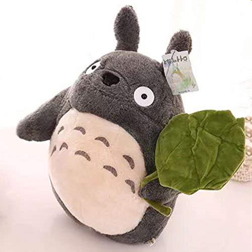 ZZYYLL Mi Vecino Totoro Peluche Muñeco de Peluche Animal de Juguete Cojín Decorativo Día de Fiesta Cumpleaños Cumpleaños Novia Regalo Gris Totoro Bolsas de Frijoles Suaves 37cm,C