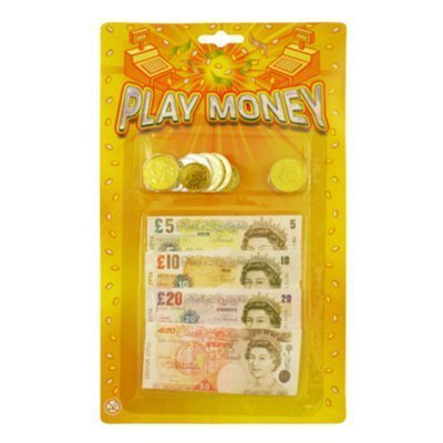 (1, Original Packaging) - CHILDRENS KIDS PRETEND FAKE TOY PLAY MONEY NOTES & COINS ROLE PLAY AT SHOPS