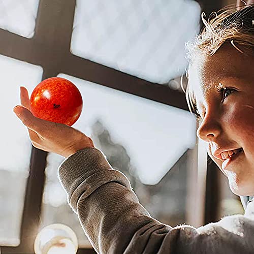 10 Piezas de Bolas de compresión del Sistema Solar, Bolas de estrés blanditas de impresión en Color, Bolas de Planeta del Sistema Solar, Bolas de Sistema Solar antiestrés para niños y Adultos