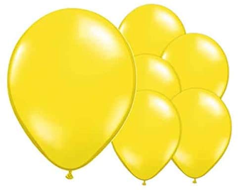 100 globos para fiestas, globos de látex para helio o graduación, globos, bodas, fiestas, decoración, cumpleaños, aniversario (amarillo)