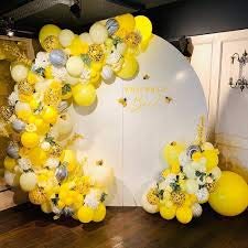 100 globos para fiestas, globos de látex para helio o graduación, globos, bodas, fiestas, decoración, cumpleaños, aniversario (amarillo)