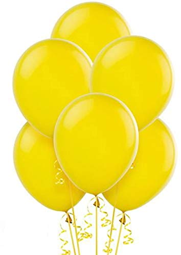 100 globos para fiestas, globos de látex para helio o graduación, globos, bodas, fiestas, decoración, cumpleaños, aniversario (amarillo)