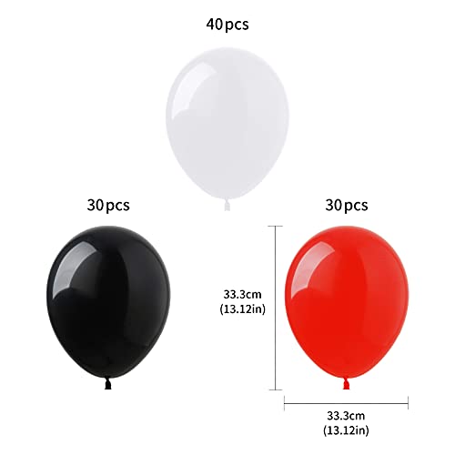 100 piezas de vino tinto Globos blancos y negros Globos de cumpleaños negros Globos de helio de látex Globos blancos y negros Globos de látex rojos Globos de helio negros para decoraciones de fiesta