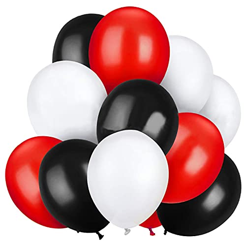 100 piezas de vino tinto Globos blancos y negros Globos de cumpleaños negros Globos de helio de látex Globos blancos y negros Globos de látex rojos Globos de helio negros para decoraciones de fiesta