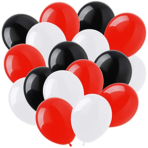 100 piezas de vino tinto Globos blancos y negros Globos de cumpleaños negros Globos de helio de látex Globos blancos y negros Globos de látex rojos Globos de helio negros para decoraciones de fiesta