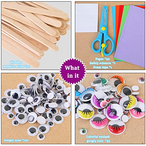 1200 Pcs Kit de Manualidades para Niños,Pipe Cleaners Crafts Set,Pompones Ojos Manualidades,Juego Creativo Regalo para Craft,Limpiadores de Pipa Chenilla y Pompoms,Suministros de Artes y Manualidades